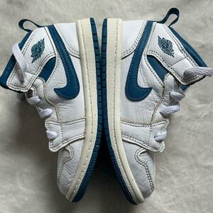 Nike Air Jordan 1 Mid Toddler "Industrial Blue/Sail" FN7537-141 Size 9C
